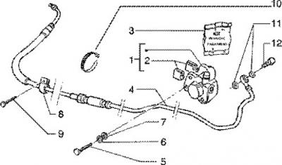 calipervehicle wth rear hub brake