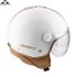 HELM BEON DESIGN GLANS WIT BRUIN LUXE M
