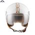 HELM BEON DESIGN GLANS WIT BRUIN LUXE M