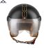 HELM BEON DESIGN GLANS ZWART BRUIN LUXE M