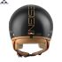 HELM BEON DESIGN GLANS ZWART BRUIN LUXE M