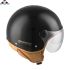 HELM BEON DESIGN GLANS ZWART BRUIN LUXE XL