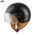 HELM BEON DESIGN GLANS ZWART BRUIN LUXE XL