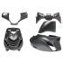KAPPENSET PIAGGIO ZIP-2000 SP ZWART CARBON EVO 1