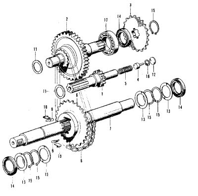 TRANSMISSION - PEDAL SHAFT